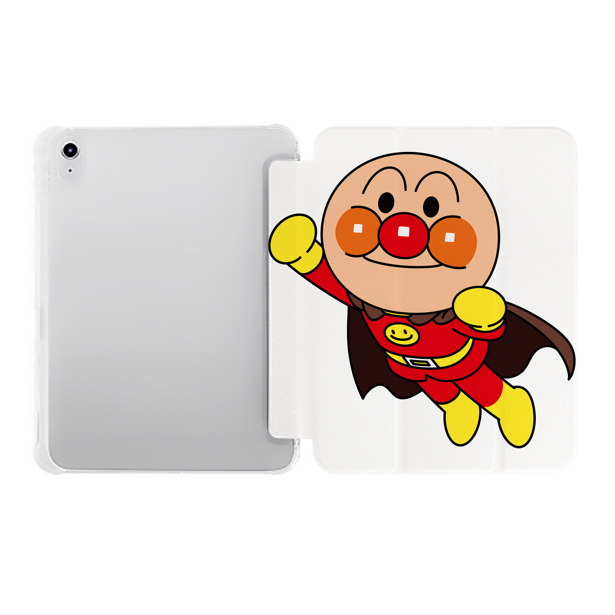 （画像用） アンパンマン Anpanman IPad ケース ペン収納付き 三つ折りスタンド PUレザー×シリコン 対応機種9.5/10.5/10.9インチ